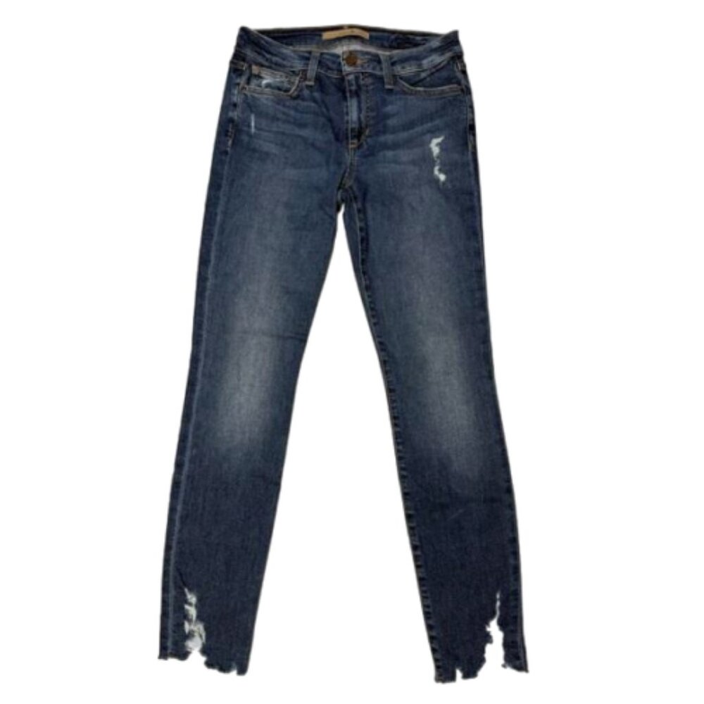 Joe's Skinny Ankle LAILA Distressed Raw Hem Mid Rise Jeans Size 26 #2162